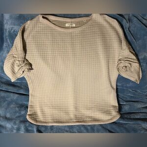 Max Studio London, Textured Beige Top